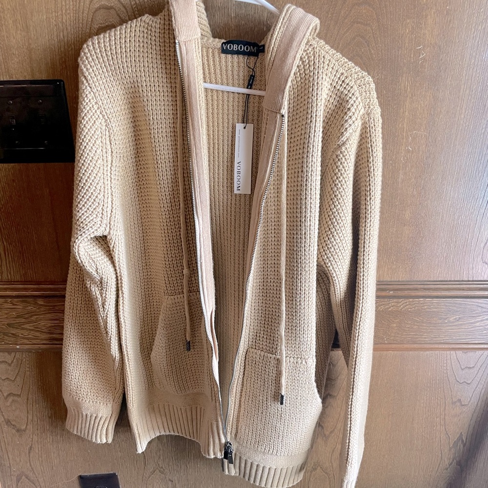 Tan Voboom Zip Up Jacket
